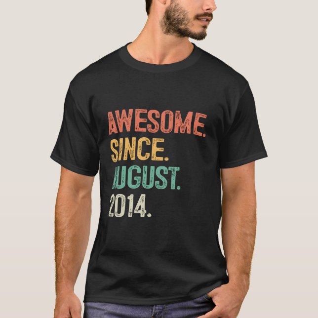 Awesome Since August 2014 9Th 9 T-Shirt (Front)