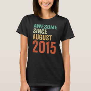 Awesome Since August 2015 8th Birthday Girls Boys T-Shirt