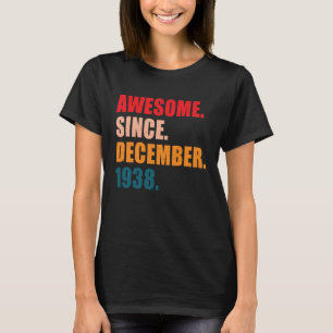 Awesome Since December 1938 Vintage Personalised B T-Shirt