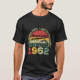 Awesome Since December 1962 Vintage 61 Years 61St  T-Shirt