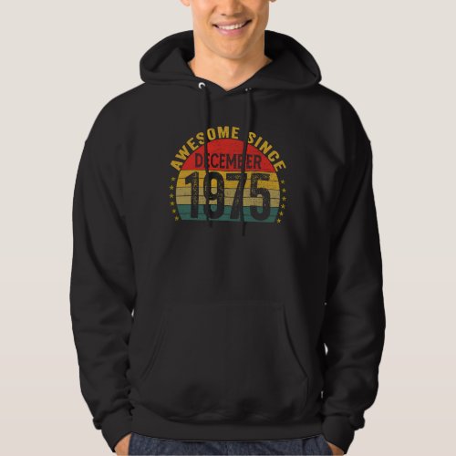Awesome Since December 1975  48th Birthday Women M Hoodie