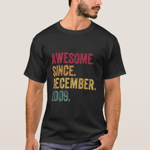 Awesome Since December 2009 11Th Birthday Gift 11  T_Shirt