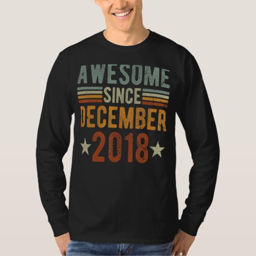 Awesome Since December 2018 4 Years Old tee shirt 