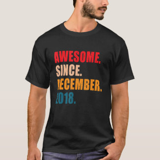 Awesome Since December 2018 Vintage Personalized B T-Shirt