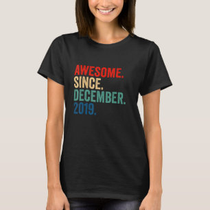 Awesome Since December 2019 3rd Birthday 3 Years T-Shirt