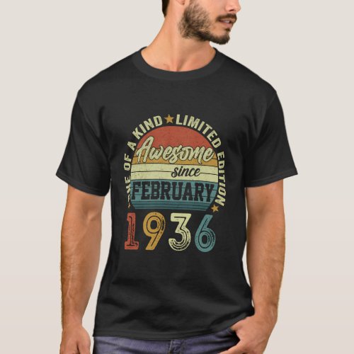 Awesome Since February 1936 87 87Th T_Shirt