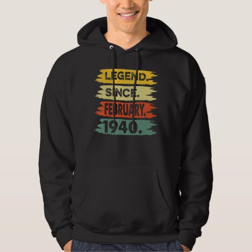 Awesome Since February 1940 83rd Birthday Gift 83  Hoodie