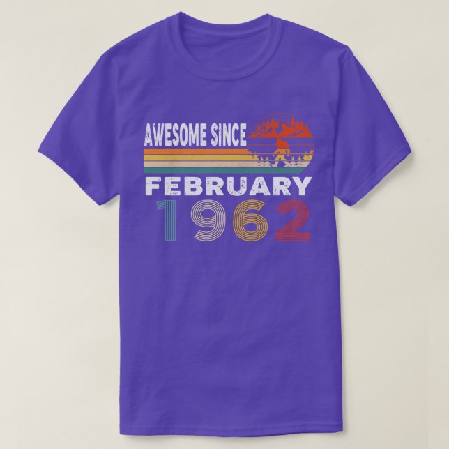 Awesome Since February 1962 T-Shirt (Design Front)