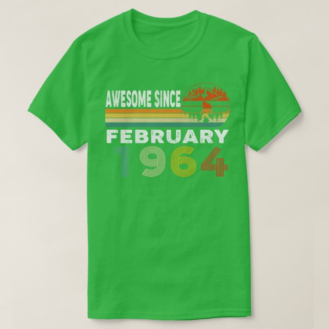 Awesome Since February 1964 T-Shirt (Design Front)