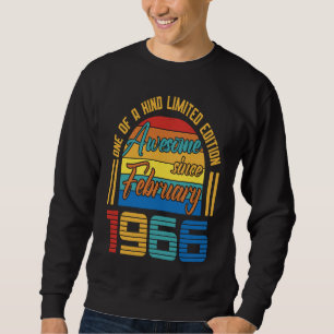 Awesome Since February 1966 57 Years Old 57th Birt Sweatshirt