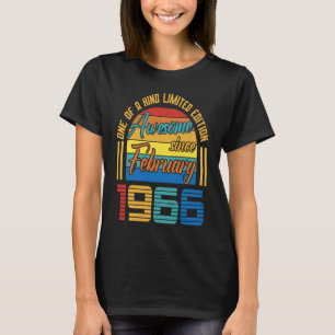 Awesome Since February 1966 57 Years Old 57th Birt T-Shirt