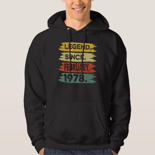 Awesome Since February 1978 45th Birthday Gift 45  Hoodie