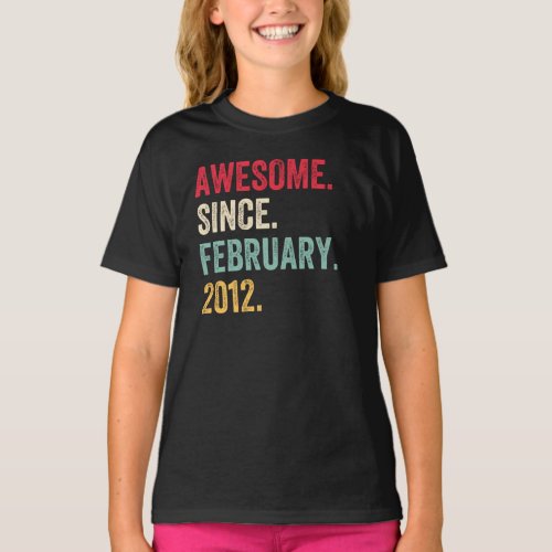 Awesome Since February 2012 Birthday T_Shirt