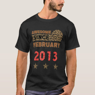 Awesome since February 2013 Leopard Print February T-Shirt