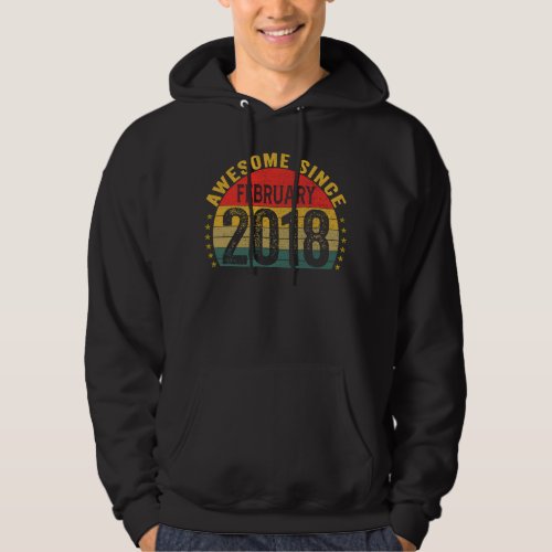 Awesome Since February 2018  5th Birthday Girls Bo Hoodie