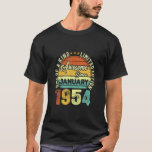 Awesome Since January 1954 69th Birthday  69 Years T-Shirt
