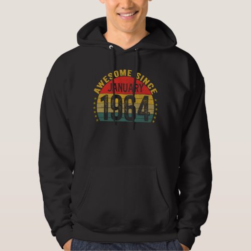 Awesome Since January 1964  59th Birthday Women Me Hoodie