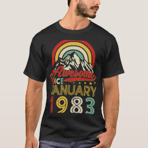 Awesome Since January 1983, 40th Birthday 40 Years T-Shirt