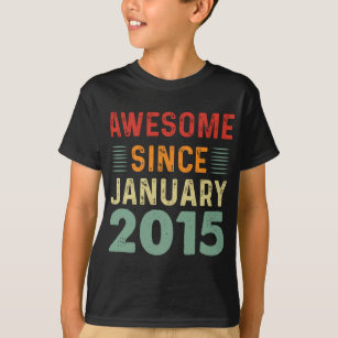Awesome Since January 2015 Vintage Birthday T-Shirt