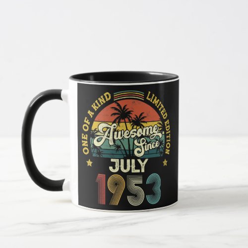 Awesome Since July 1953 Vintage 69th Birthday  Mug