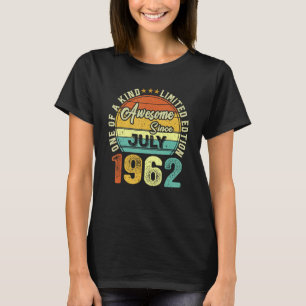 Awesome Since July 1962 61 Years Old 61st Birthday T-Shirt