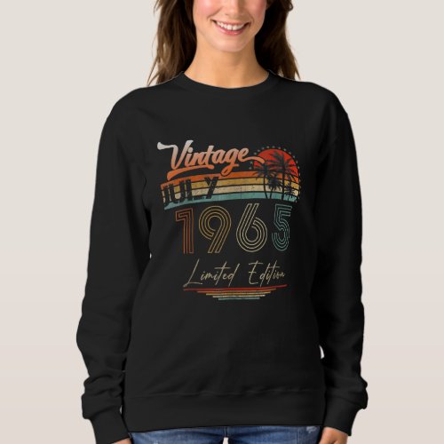 Awesome Since July 1965 Vintage 57th Birthday Sweatshirt
