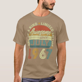 Awesome Since July 1967 55 Years Old 55th Birthday T-Shirt