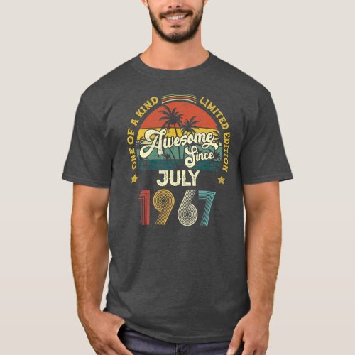 Awesome Since July 1967 Vintage 55th Birthday  T_Shirt