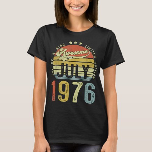 Awesome Since July 1976 Vintage 46th Birthday for  T_Shirt