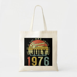 Awesome Since July 1976 Vintage 46th Birthday for Tote Bag