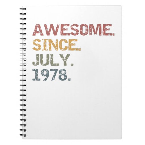 awesome since July 1978 Notebook