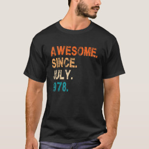 Awesome Since July 1978 Vintage 44th Birthday 1 T-Shirt