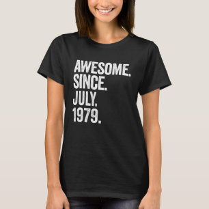 Awesome Since July 1979 Retro 44th Birthday 44 Yea T-Shirt