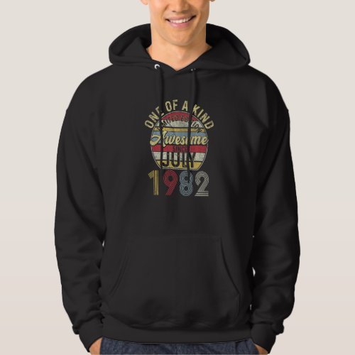 Awesome Since July 1982 40 Years Old 40th Birthday Hoodie