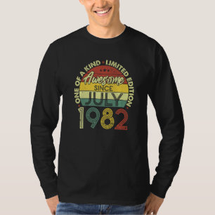 Awesome Since July 1982 40 Years Old 40th Birthday T-Shirt