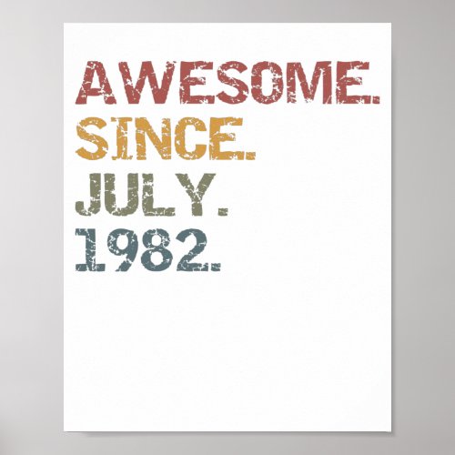 awesome since July 1982 Poster