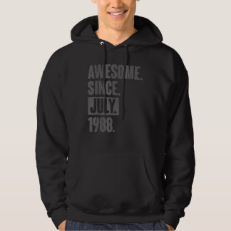Awesome Since July 1988 34 Year Old 34th Birthday Hoodie