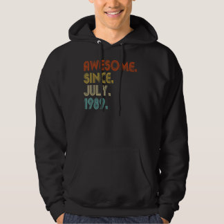 Awesome Since July 1989 Vintage 33rd Birthday 1 Hoodie
