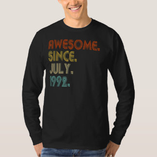 Awesome Since July 1992 Vintage 30th Birthday T-Shirt