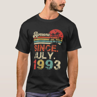 Awesome Since July 1993 Year Of 29Th Birthday T-Shirt