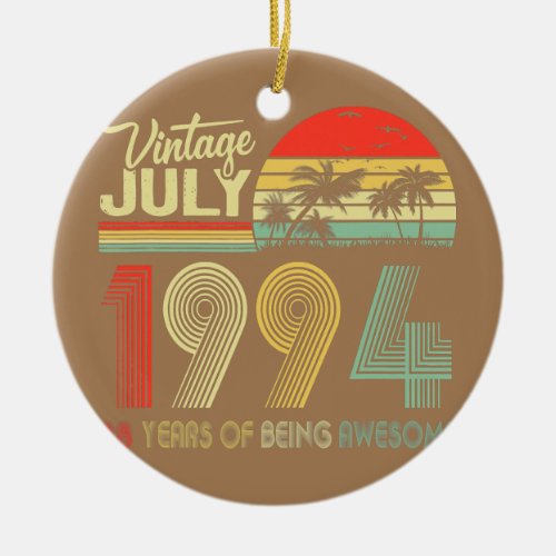 Awesome Since July 1994 28th Birthday Vintage Ceramic Ornament