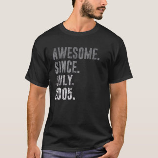 Awesome Since July 2005 17th Birthday Vintage 2005 T-Shirt