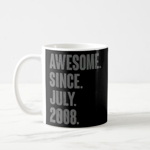 Awesome Since July 2008  14 Year Old  14th Birthda Coffee Mug