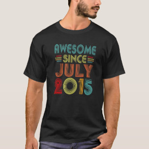 Awesome Since July 2015 Vintage 7 Years Old 7th Bi T-Shirt