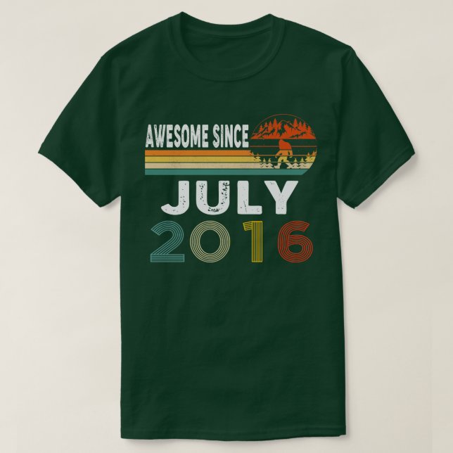 Awesome Since July 2016 T-Shirt (Design Front)