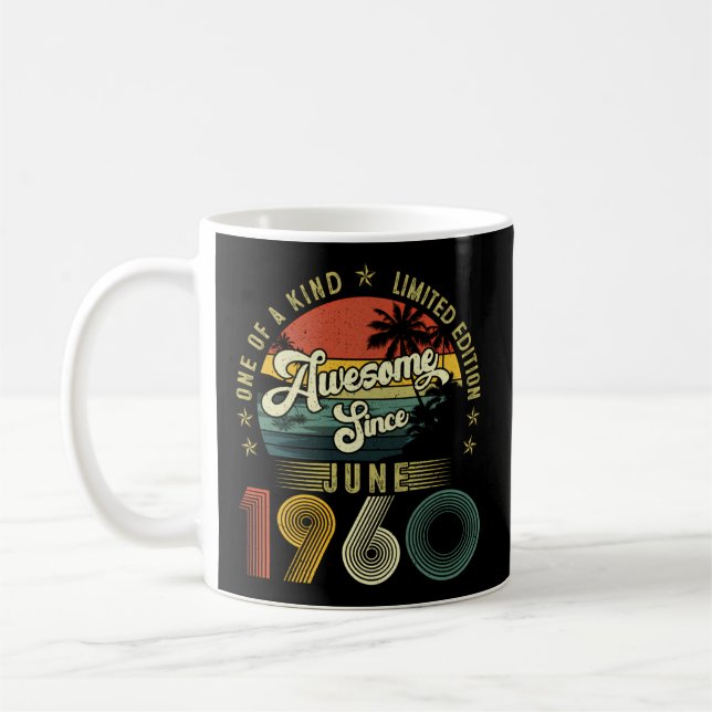 Awesome Since June 1960 63 63Rd Coffee Mug (Left)
