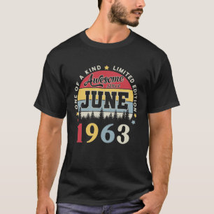 Awesome Since June 1963 Vintage Retro Birthday T-Shirt