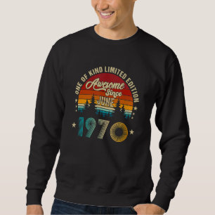 Awesome Since June 1970 52 Years Old 27th Birthday Sweatshirt