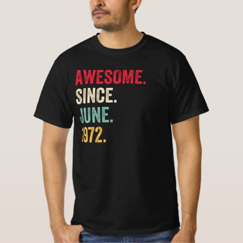 Awesome Since June 1972 Birthday T_Shirt
