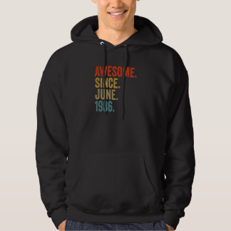 Awesome Since June 1986 36th Birthday Vintage Retr Hoodie